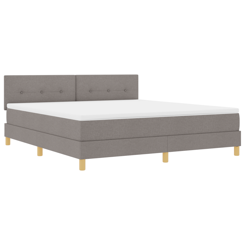 Boxspringbett mit Matratze & LED Taupe 180x200 cm Stoff