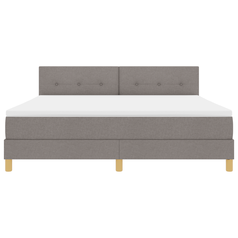 Boxspringbett mit Matratze & LED Taupe 180x200 cm Stoff