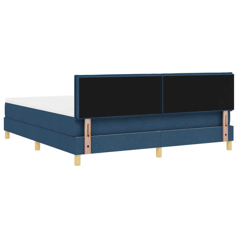 Boxspringbett mit Matratze & LED Blau 180x200 cm Stoff