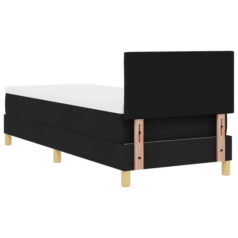 Boxspringbett mit Matratze & LED Schwarz 80x200 cm Stoff