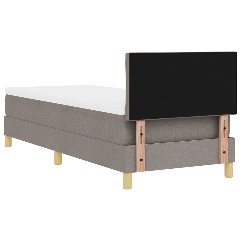 Boxspringbett mit Matratze & LED Taupe 80x200 cm Stoff