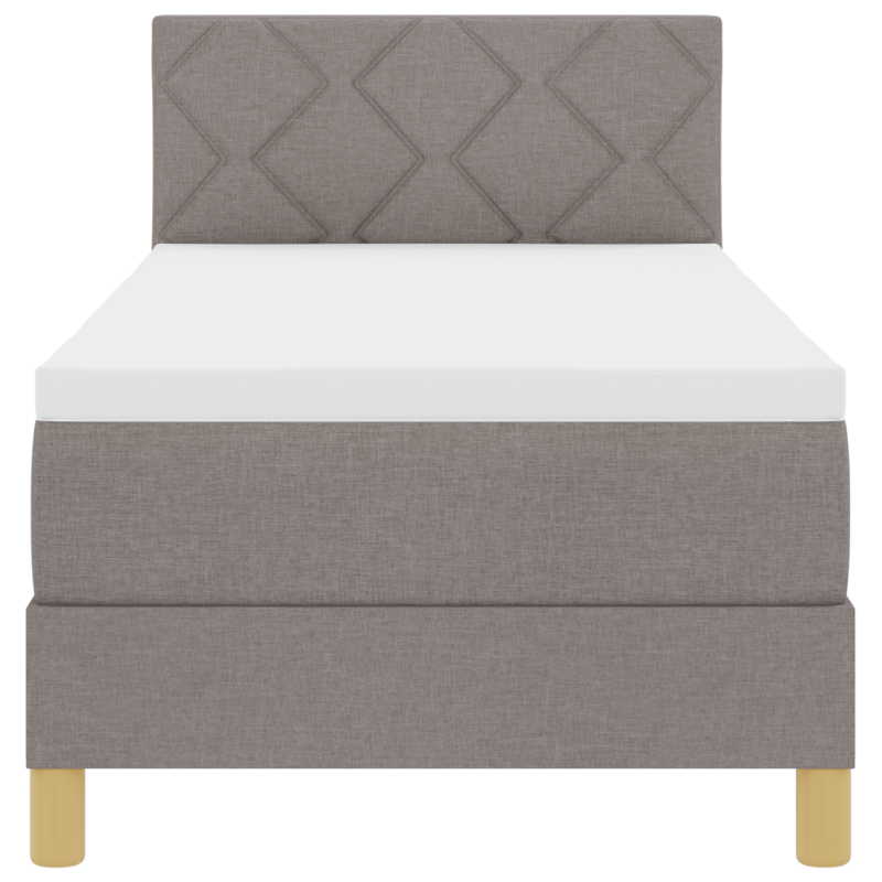 Boxspringbett mit Matratze & LED Taupe 80x200 cm Stoff