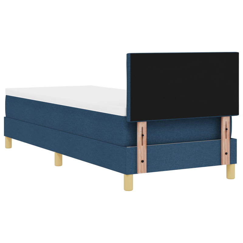 Boxspringbett mit Matratze & LED Blau 80x200 cm Stoff