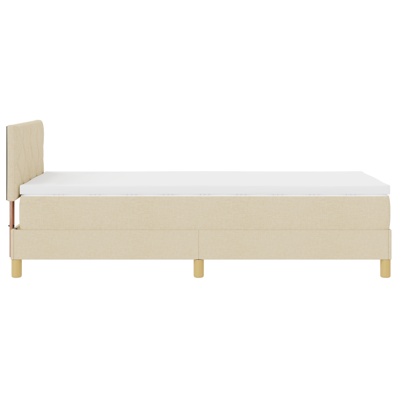 Boxspringbett mit Matratze & LED Creme 90x190 cm Stoff