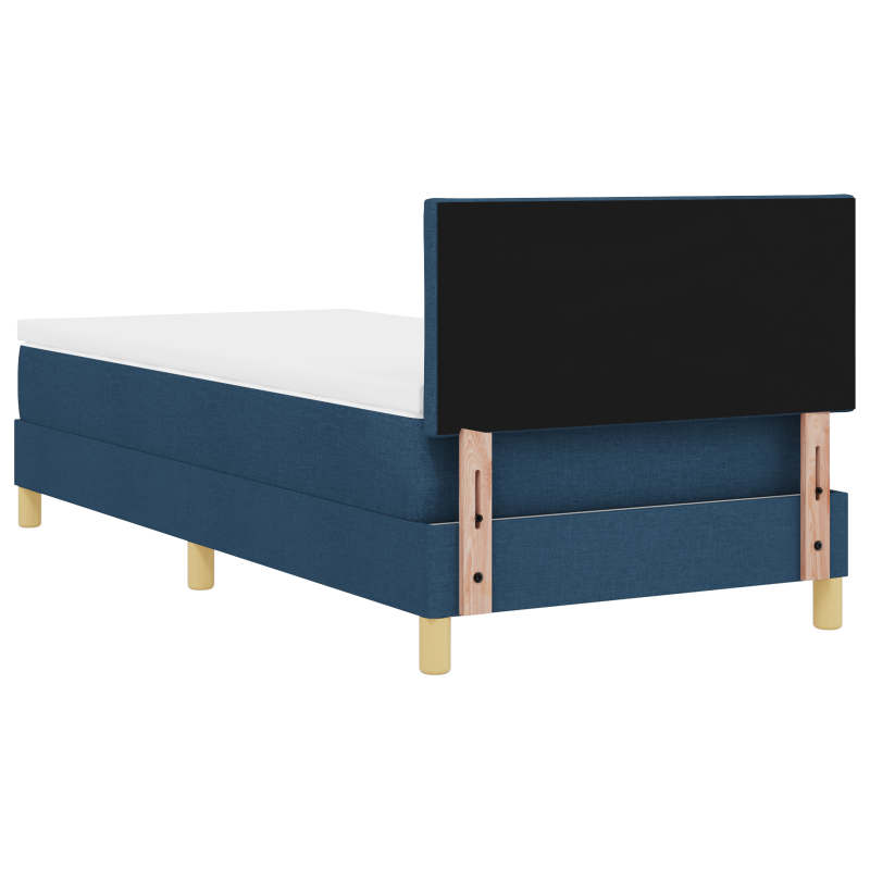 Boxspringbett mit Matratze & LED Blau 90x200 cm Stoff