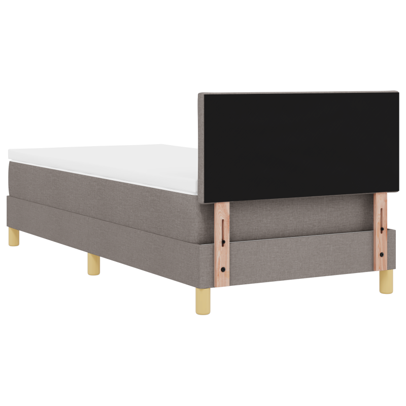 Boxspringbett mit Matratze & LED Taupe 100x200 cm Stoff