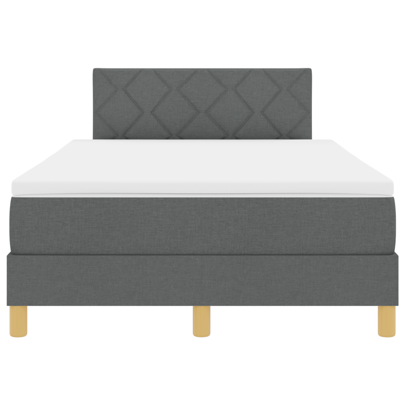 Boxspringbett mit Matratze & LED Dunkelgrau 120x190 cm Stoff