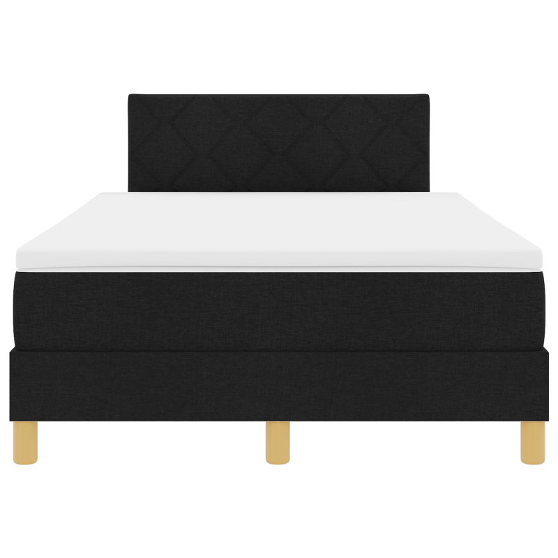 Boxspringbett mit Matratze & LED Schwarz 120x190 cm Stoff