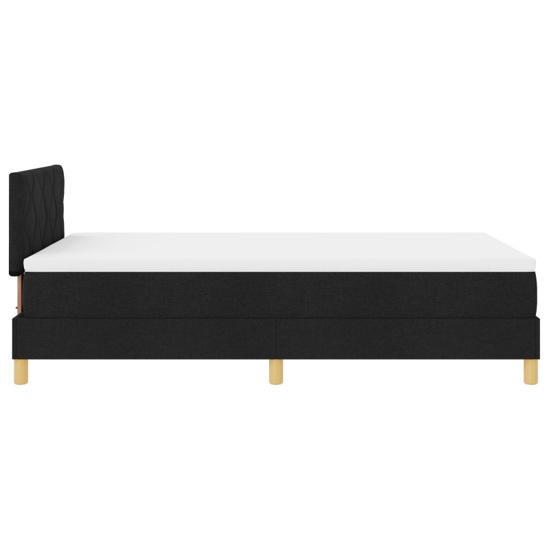 Boxspringbett mit Matratze & LED Schwarz 120x190 cm Stoff
