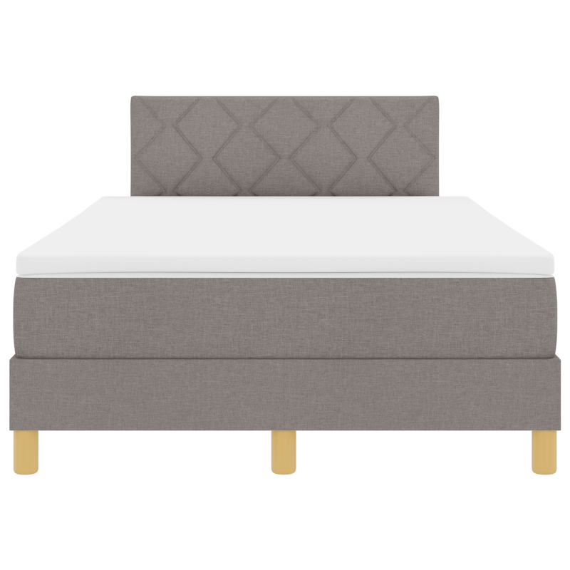 Boxspringbett mit Matratze & LED Taupe 120x190 cm Stoff