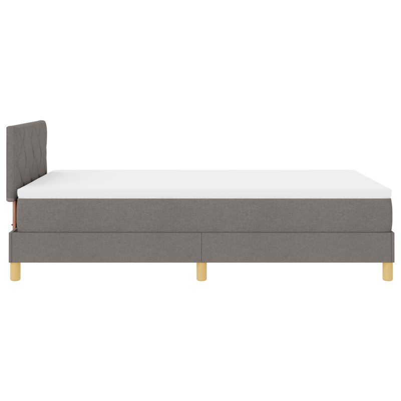 Boxspringbett mit Matratze & LED Taupe 120x200 cm Stoff