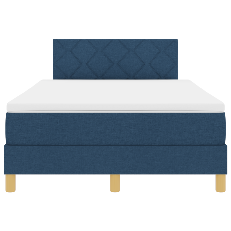 Boxspringbett mit Matratze & LED Blau 120x200 cm Stoff