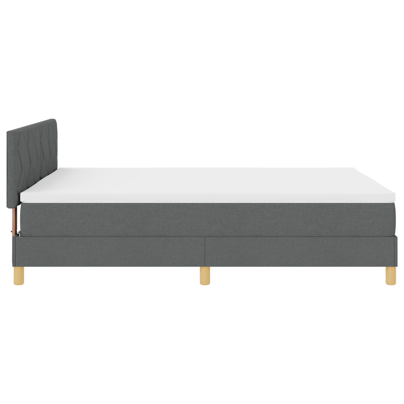 Boxspringbett mit Matratze & LED Dunkelgrau 160x200 cm Stoff