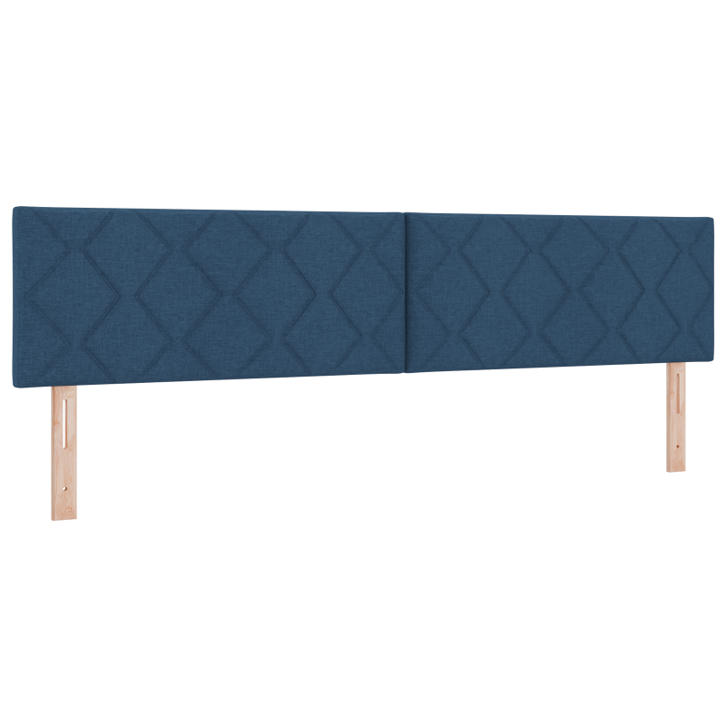 Boxspringbett mit Matratze & LED Blau 200x200 cm Stoff