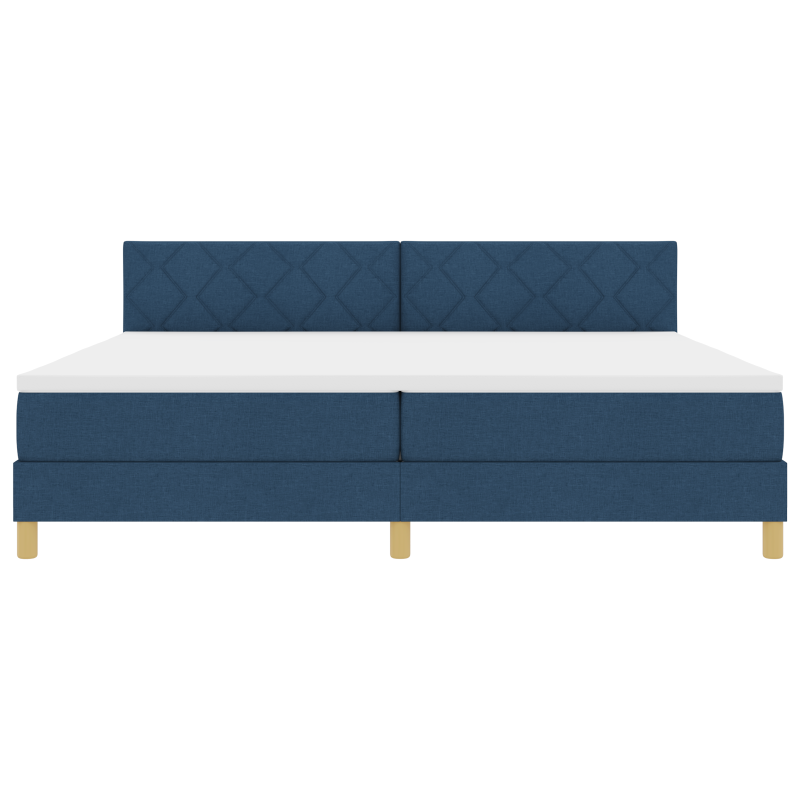 Boxspringbett mit Matratze & LED Blau 200x200 cm Stoff