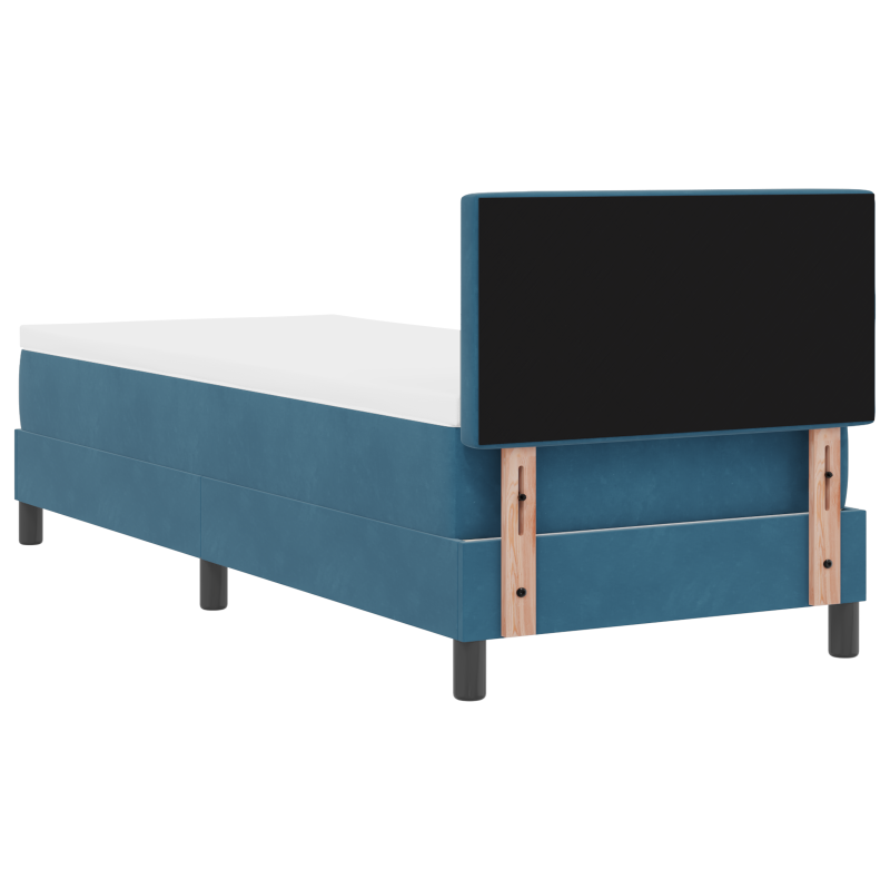 Boxspringbett mit Matratze & LED Dunkelblau 80x200 cm Velvet