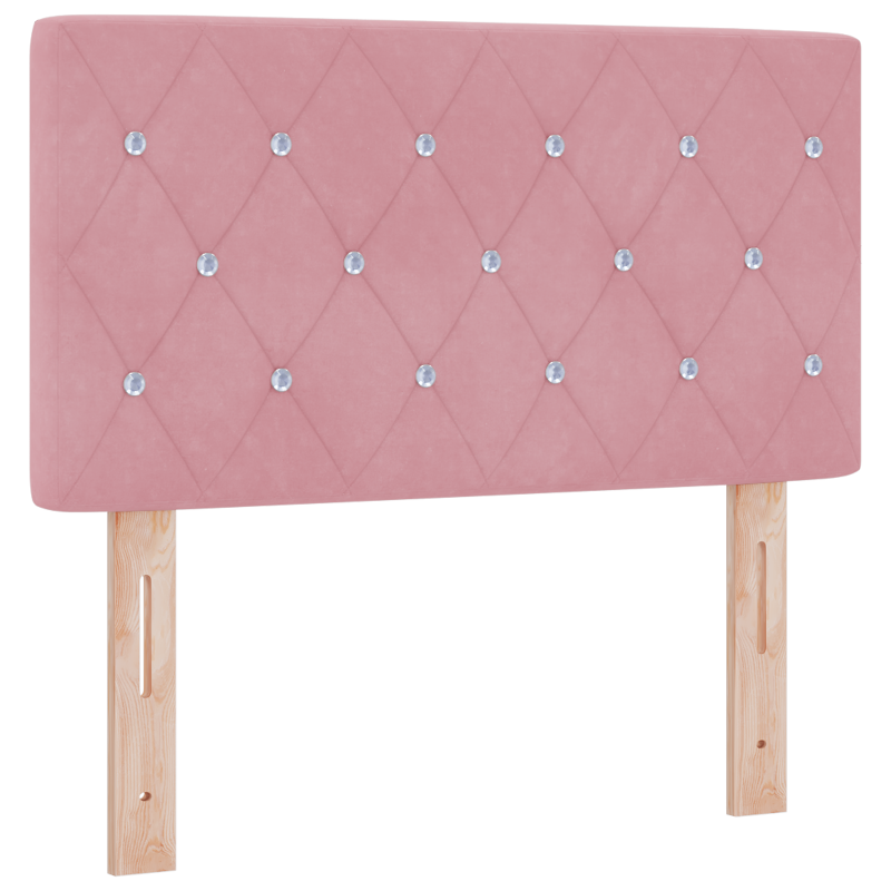 Boxspringbett mit Matratze & LED Rosa 80x200 cm Velvet