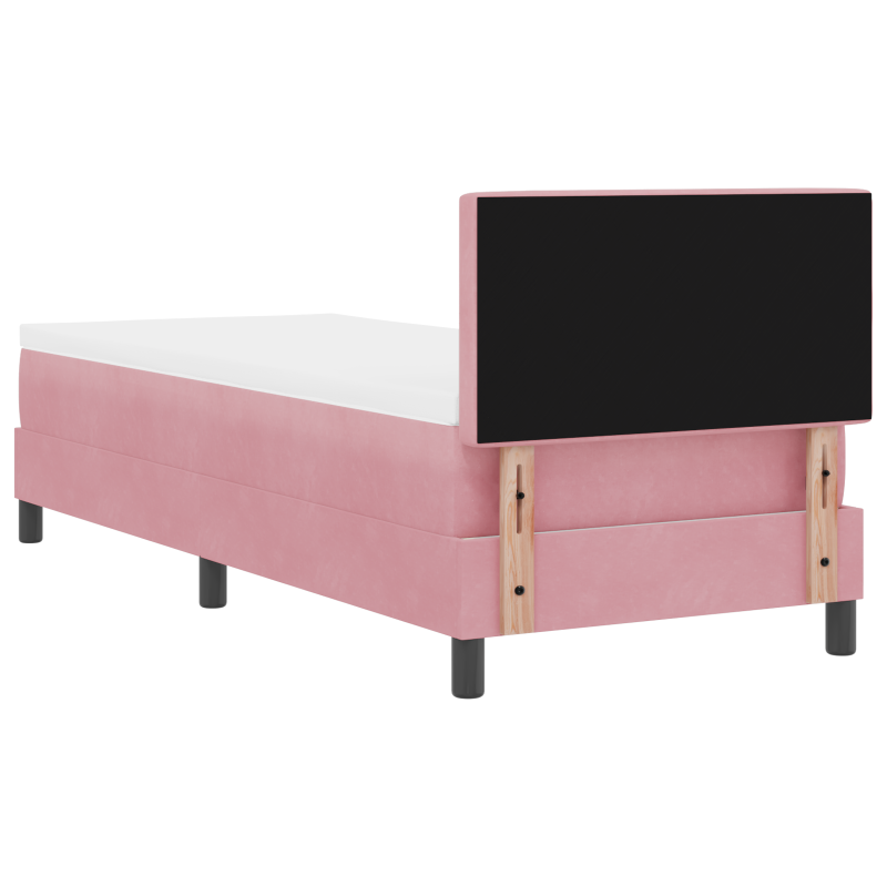 Boxspringbett mit Matratze & LED Rosa 80x200 cm Velvet