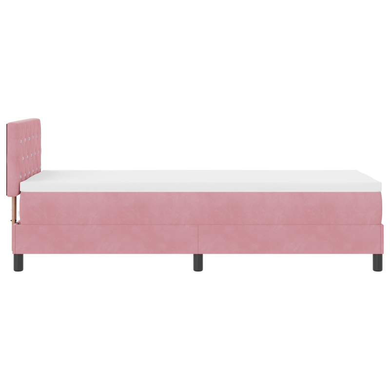 Boxspringbett mit Matratze & LED Rosa 80x200 cm Velvet