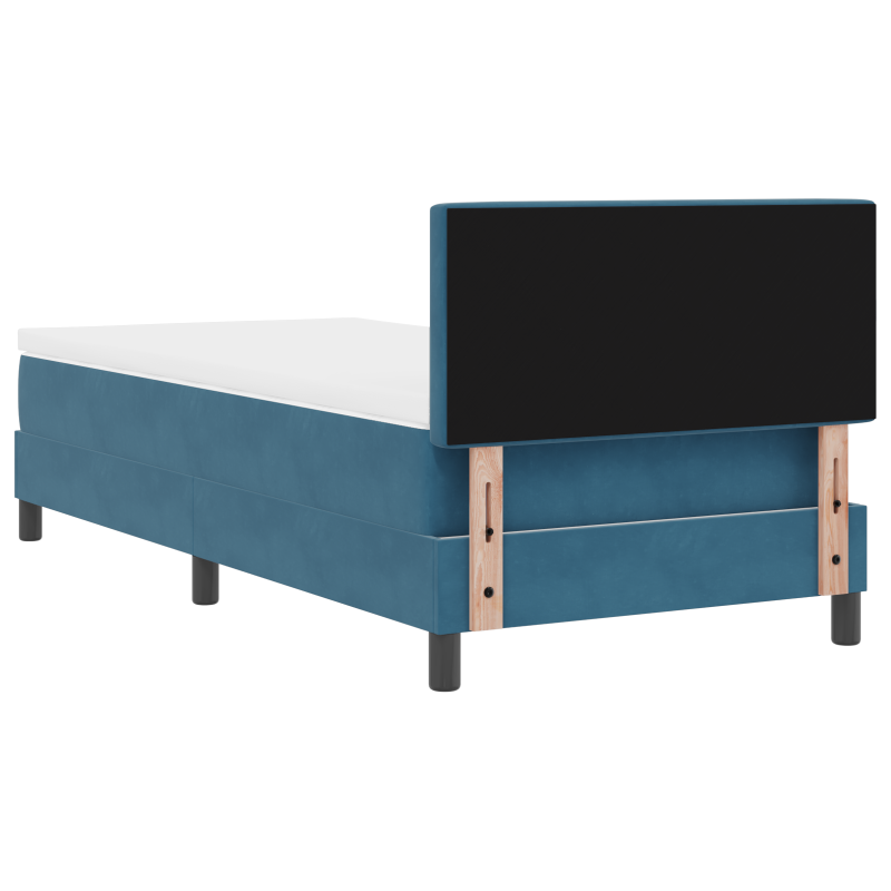Boxspringbett mit Matratze & LED Dunkelblau 100x200 cm Samt