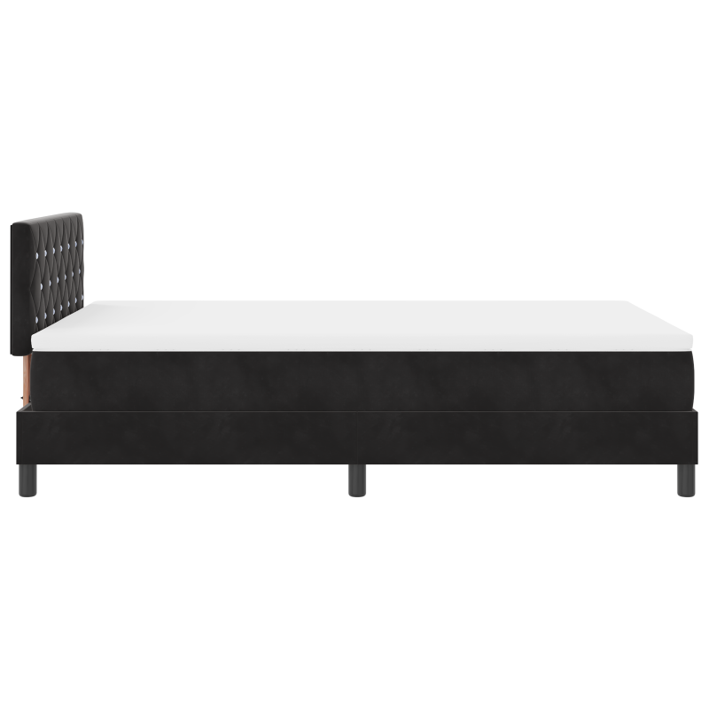 Boxspringbett mit Matratze & LED Schwarz 120x190 cm Samt