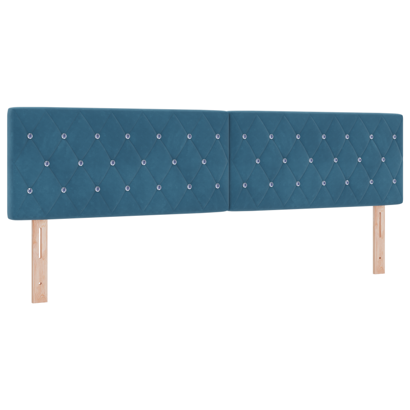 Boxspringbett mit Matratze & LED Dunkelblau 180x200 cm Samt