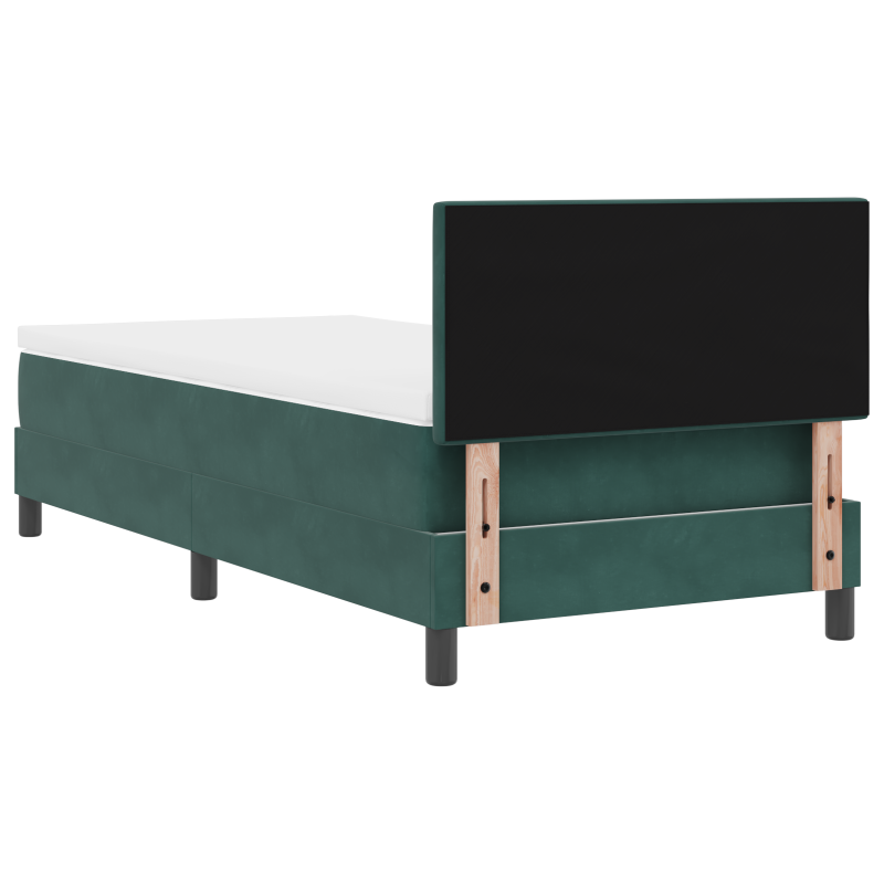 Boxspringbett mit Matratze & LED Dunkelgrün 90x200 cm Velvet