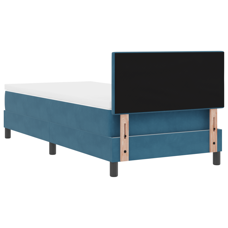 Boxspringbett mit Matratze & LED Dunkelblau 100x200 cm Samt