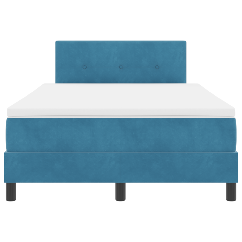 Boxspringbett mit Matratze & LED Dunkelblau 120x200 cm Samt