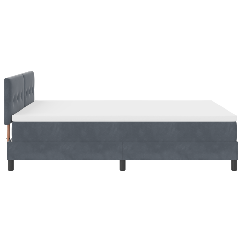 Boxspringbett mit Matratze & LED Dunkelgrau 160x200 cm Samt