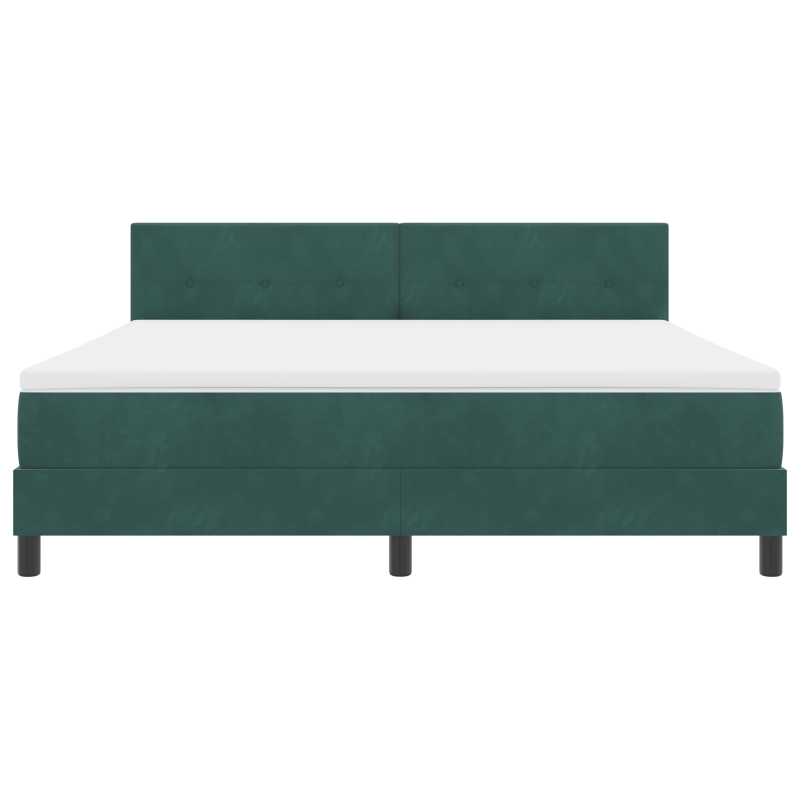 Boxspringbett mit Matratze & LED Dunkelgrün 180x200 cm Samt