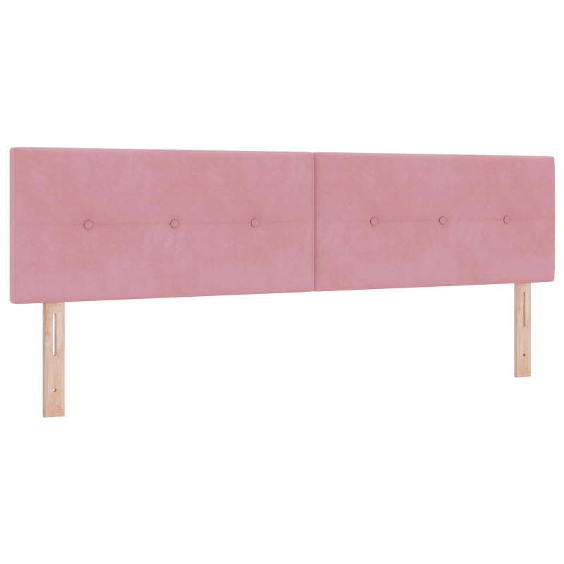 Boxspringbett mit Matratze & LED Rosa 180x200 cm Samt