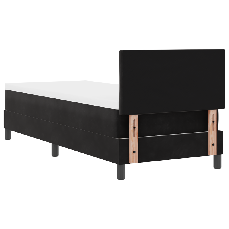 Boxspringbett mit Matratze & LED Schwarz 80x200 cm Samt