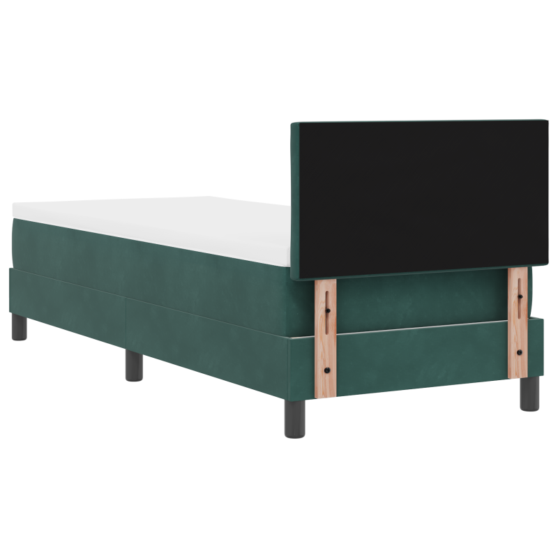 Boxspringbett mit Matratze & LED Dunkelgrün 80x200 cm Velvet