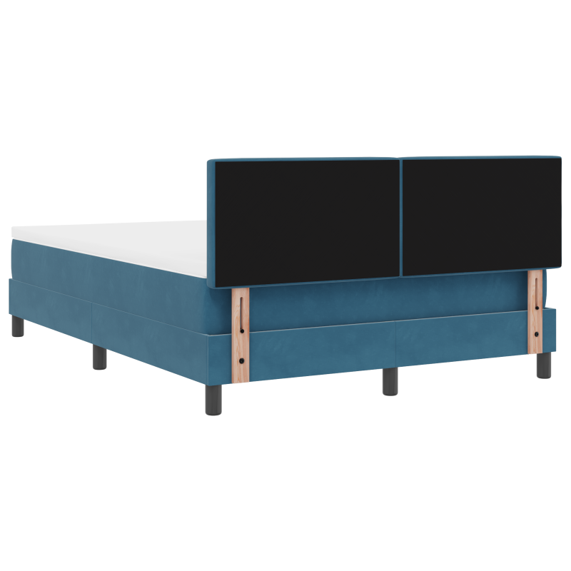 Boxspringbett mit Matratze & LED Dunkelblau 160x200 cm Samt