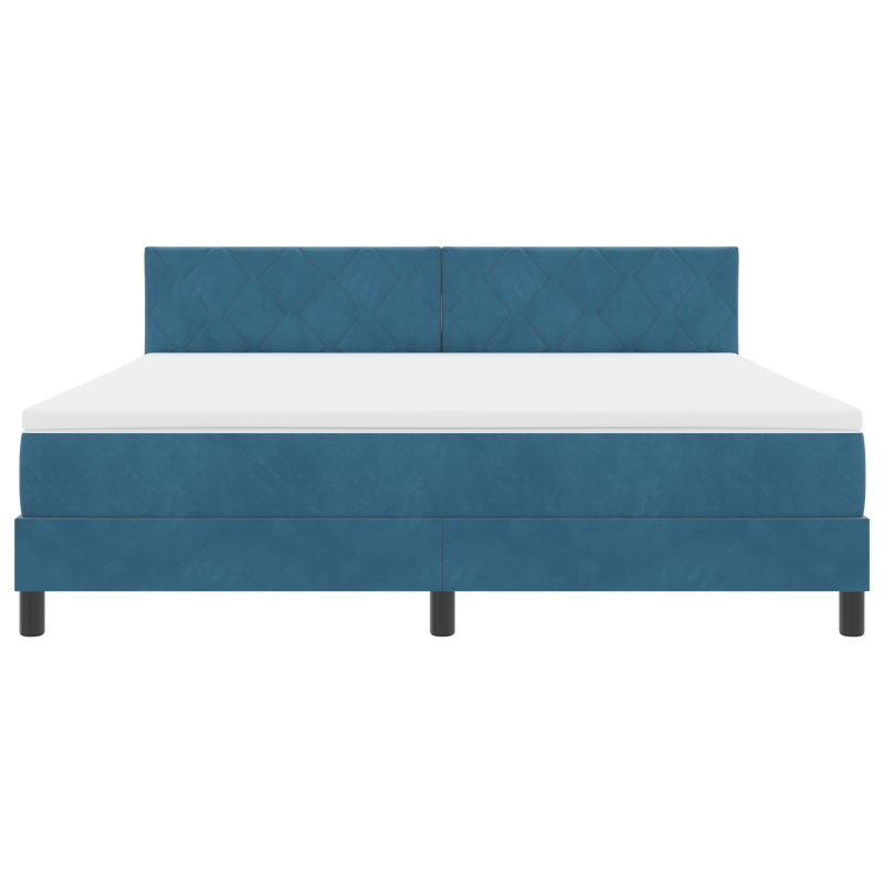 Boxspringbett mit Matratze & LED Dunkelblau 180x200 cm Velvet