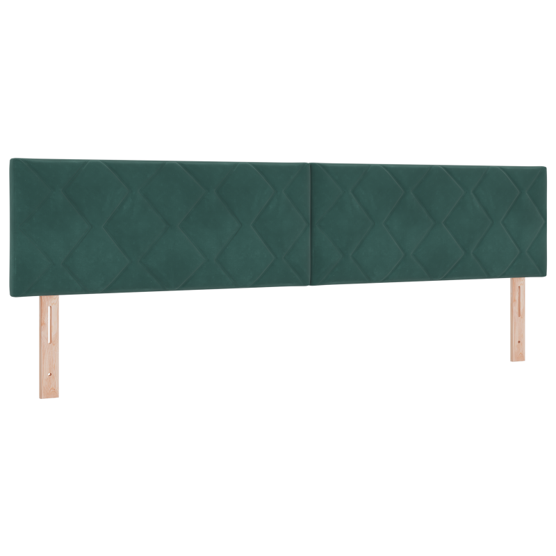 Boxspringbett mit Matratze & LED Dunkelgrün 200x200 cm Samt