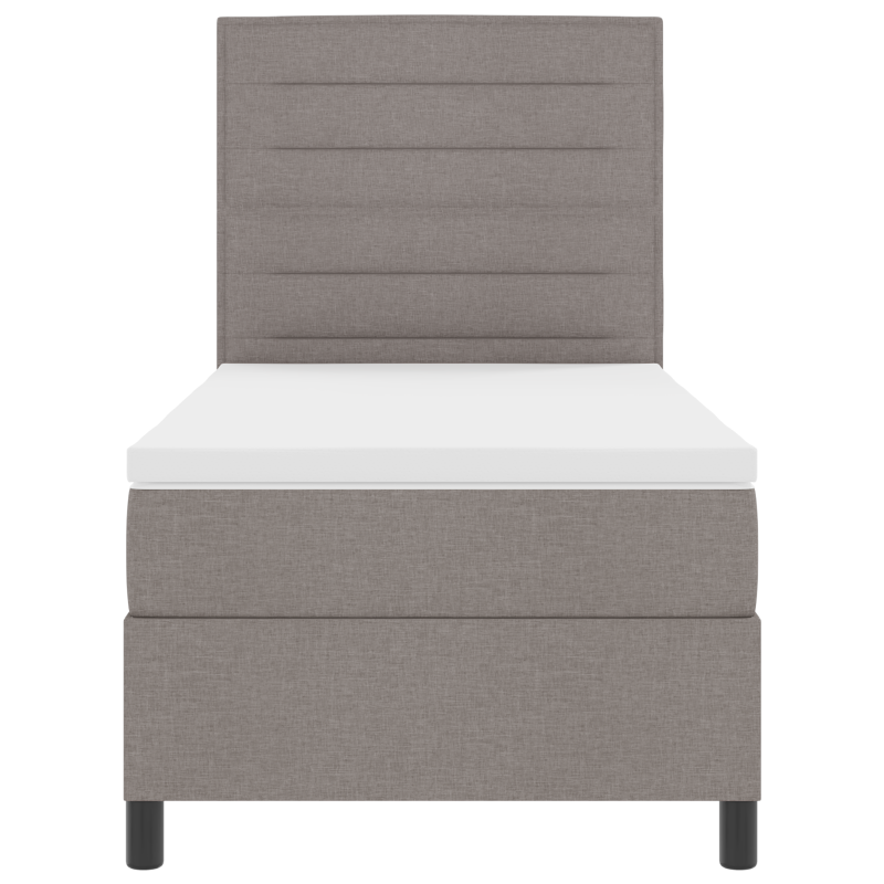 Boxspringbett mit Matratze & LED Taupe 80x200 cm Stoff