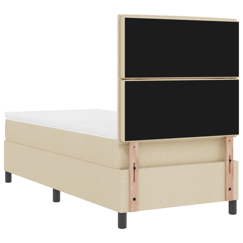 Boxspringbett mit Matratze & LED Creme 80x200 cm Stoff