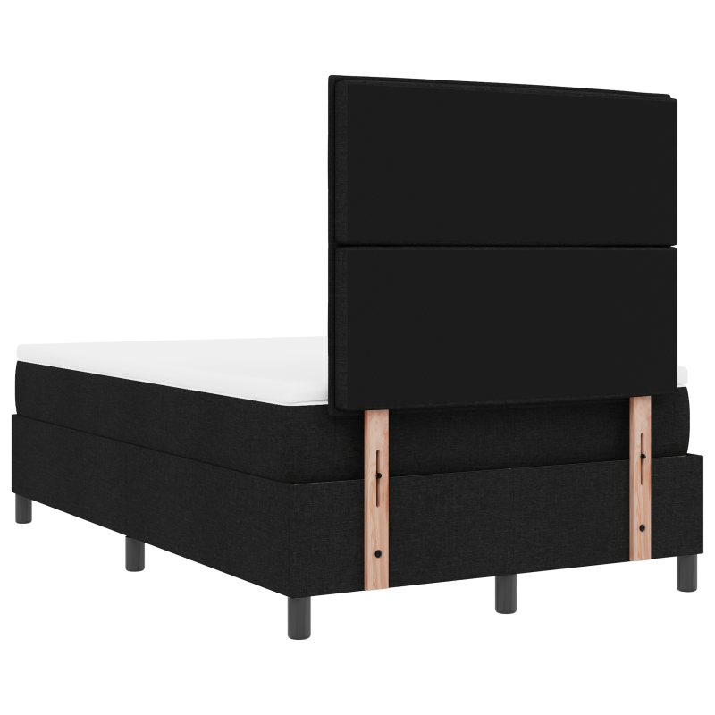 Boxspringbett mit Matratze & LED Schwarz 120x190 cm Stoff