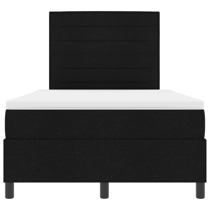 Boxspringbett mit Matratze & LED Schwarz 120x190 cm Stoff