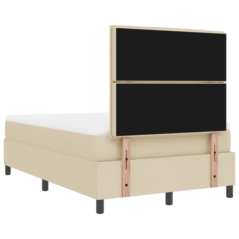 Boxspringbett mit Matratze & LED Creme 120x200 cm Stoff