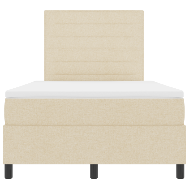 Boxspringbett mit Matratze & LED Creme 120x200 cm Stoff