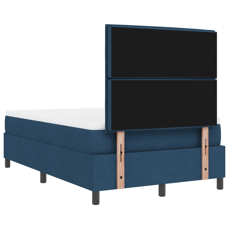 Boxspringbett mit Matratze & LED Blau 120x200 cm Stoff