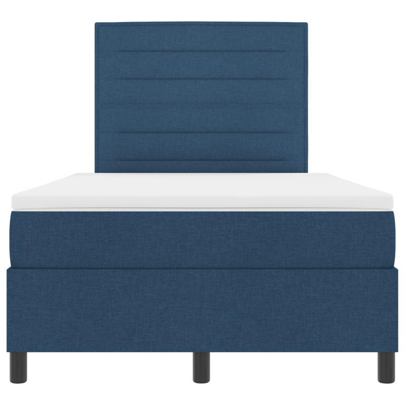 Boxspringbett mit Matratze & LED Blau 120x200 cm Stoff