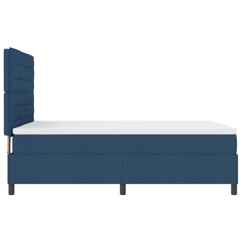 Boxspringbett mit Matratze & LED Blau 140x200 cm Stoff