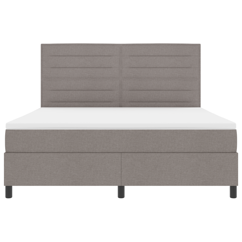 Boxspringbett mit Matratze und LED Taupe 180x200 cm Stoff