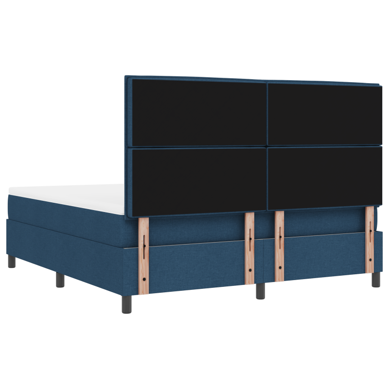 Boxspringbett mit Matratze & LED Blau 180x200 cm Stoff