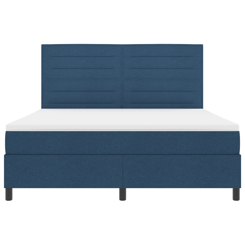 Boxspringbett mit Matratze & LED Blau 180x200 cm Stoff