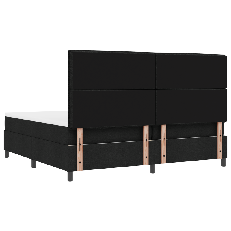 Boxspringbett mit Matratze & LED in Schwarz 200x200 cm Stoff